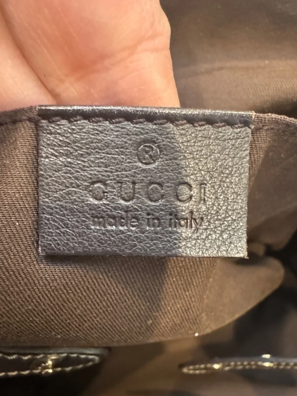 Authentic Gucci Brown GG Supreme Canvas Satchel with Dark Brown Leather Trim - Picture 12 of 14